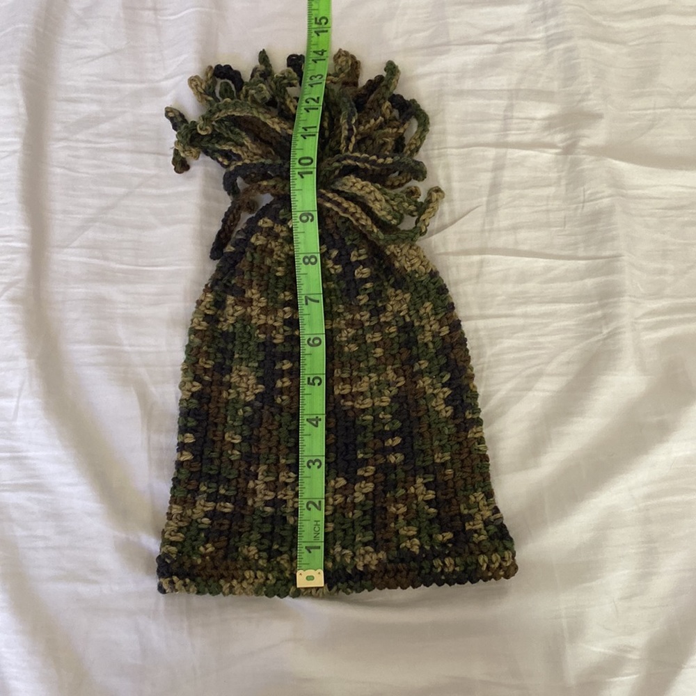 Handmade Crochet Camouflage Beenie SkiHat Toque Toboggan - Picture 2 of 3